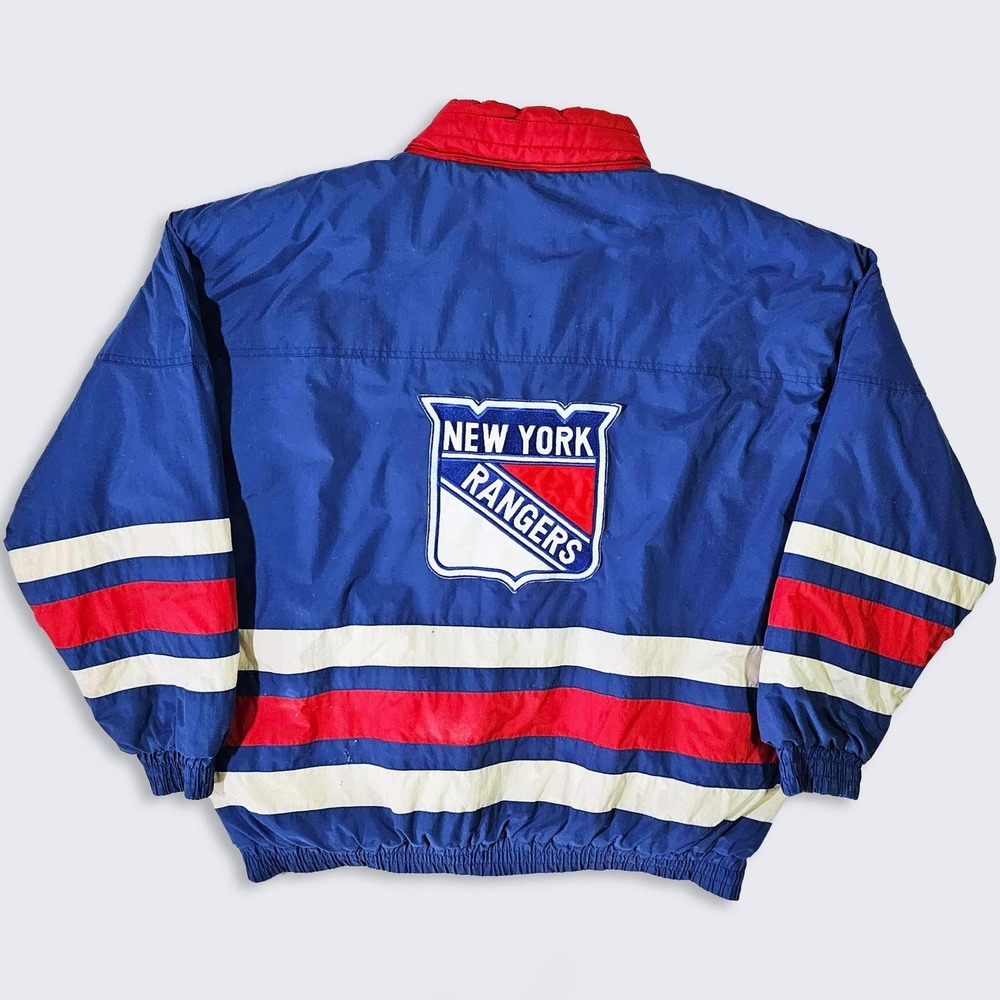 New York Rangers Vintage 90s Apex One Puffer Jacket - NHL Licensed